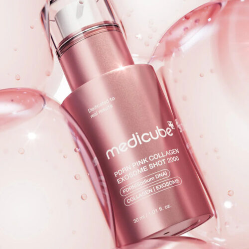 سرم اگزوزوم کلاژن pdrn صورتی 7500 مدی کیوب medicube pdrn pink collagen exosome shot serum 7500