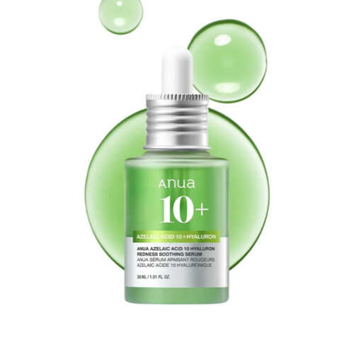 سرم تسکین دهنده ازلائیک اسید 10% و هیالورون آنوا anua azelaic acid 10 and hyaluronic acid soothing serum