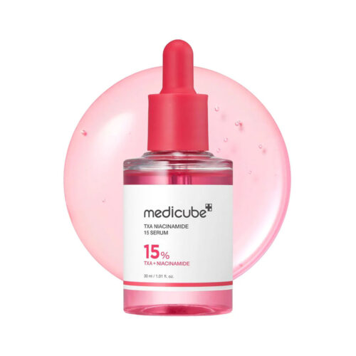 سرم ضد لک و روشن کننده نیاسینامید 15% و ترانگزامیک اسید مدی کیوب medicube anti-blemish and brightening serum niacinamide 15% and tranexamic acid