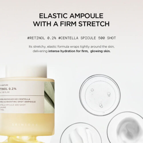 آمپول ضد چروک و جوانساز رتینول 0.2 درصد سنتلا اسکین 1004 Skin1004 Madagascar Centella Retinol 0.2 Boosting Shot Ampoule