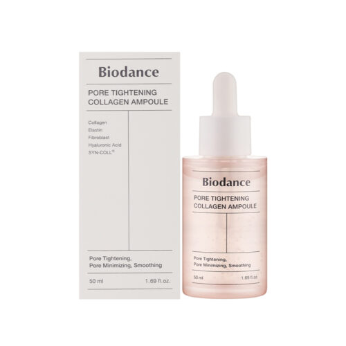 آمپول کلاژن کنترل کننده منافذ پوست بایودنس biodance pore tightening collagen ampoule 50 ml