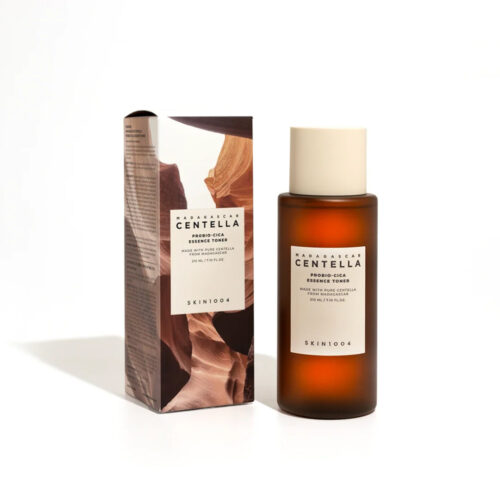 تونر اسنس تقویت کننده و تسکین دهنده پروبیو سیکا اسکین 1004 probio cica essence toner skin1004 madagascar centella