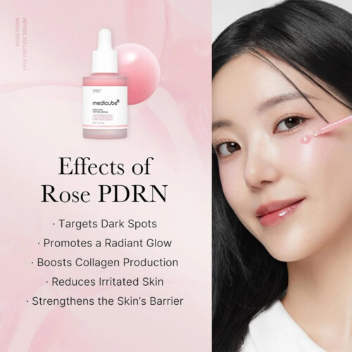 سرم صورتی روشن کننده پپتاید و PDRN مدی کیوب Medicube PDRN Pink Peptide Serum