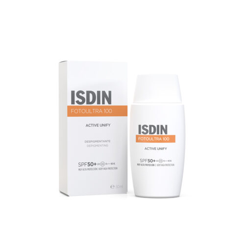 ضد آفتاب ضد لک و بی رنگ اکتیو یونیفای ایزدین Isdin Fotoultra 100 Active Unify