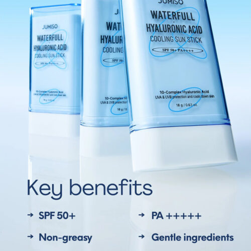 ضد افتاب استیکی هیالورونیک اسید واتر فول جومیسو jumiso waterfull hyaluronic cooling sun stick