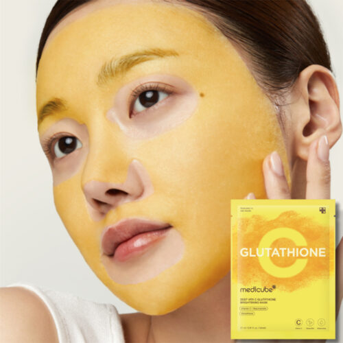 ماسک ورقه ای روشن کننده ویتامین سی و گلوتاتیون مدی کیوب medicube deep vita c glutathione brightening mask 27ml