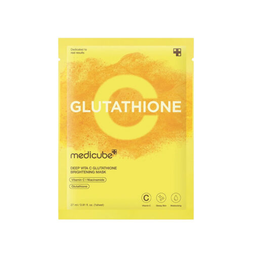 ماسک ورقه ای روشن کننده ویتامین سی و گلوتاتیون مدی کیوب medicube deep vita c glutathione brightening mask 27ml