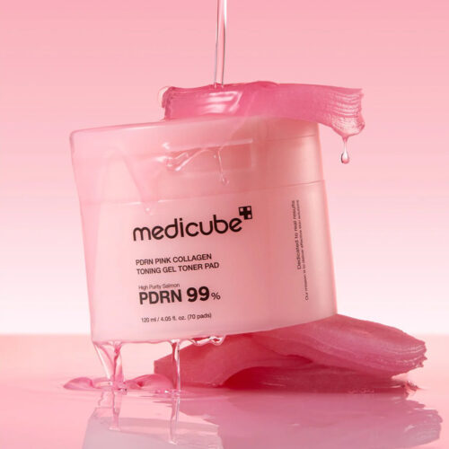 پد تونر ژلی PDRN و کلاژن مدی کیوب Medicube PDRN Pink Collagen Toning Gel Toner Pad