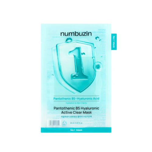 پک ماسک ورقه ای پانتوتنیک B5 و هیالورونیک اسید شماره 1 نامبوزین Numbuzin No.1 Pantothenic B5 Hyaluronic Active Clear Mask