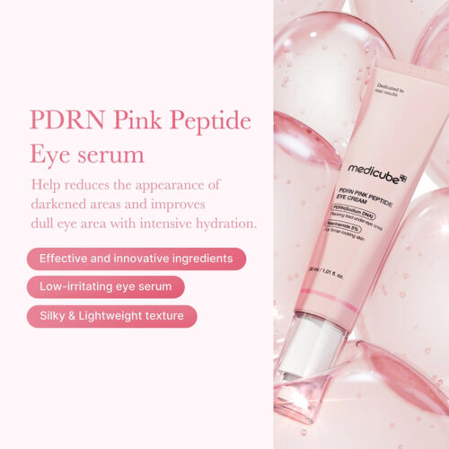 کرم دور چشم PDRN و پپتاید ضد چروک و روشن کننده مدی کیوب Medicube PDRN Pink Peptide Eye Cream