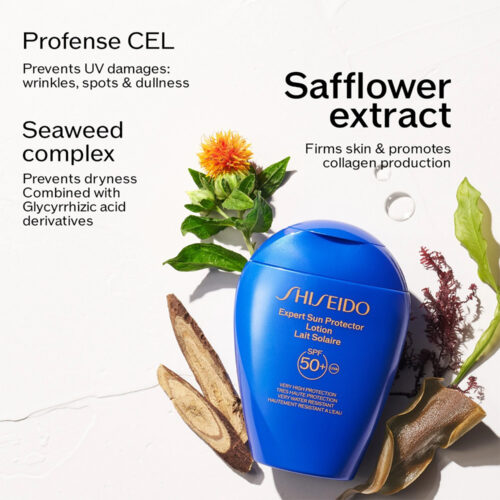 کرم ضد آفتاب بیرنگ صورت و بدن شیسیدو shiseido expert sun protector lotion spf50