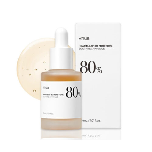 آمپول تسکین دهنده و مرطوب کننده 80% آنوا Anua Heartleaf 80% Moisture Soothing Ampoule