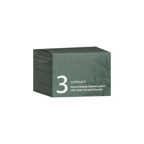 بالم پاک کننده آرایش و منافذ زغال و چای سبز شماره 3 نامبوزین numbuzin no.3 pore & makeup cleansing balm with green tea and charcoal