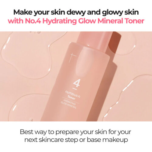 تونر آبرسان و درخشان کننده شماره 4 نامبوزین Numbuzin No.4 Hydrating Glow Mineral Toner