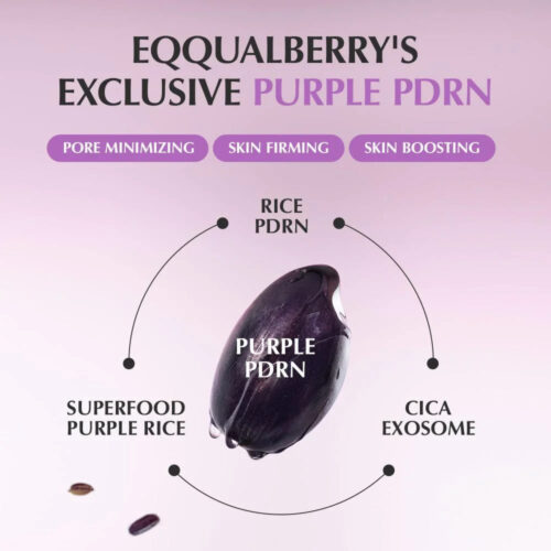 سرم کوچک کننده منافذ و روشن کننده PDRN بنفش اکوال بری Eqqualberry Purple PDRN Pore Minimizing Serum