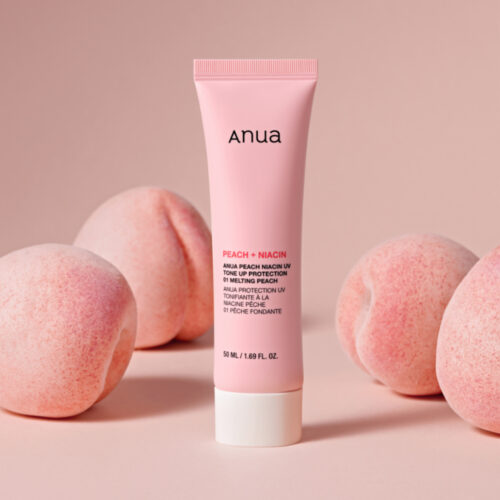 ضد آفتاب تون آپ هلو نیاسینامید آنوا anua peach niacin uv tone up protection 01 melting peach