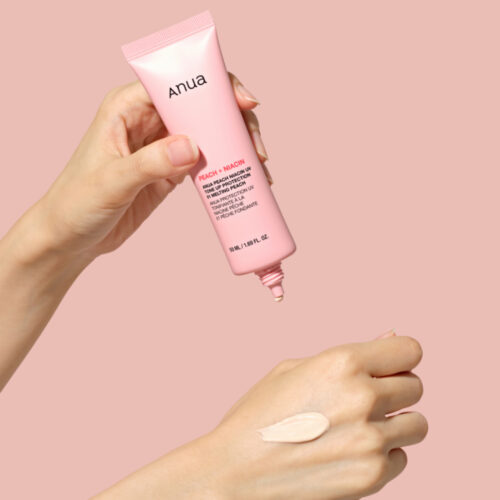 ضد آفتاب تون آپ هلو نیاسینامید آنوا anua peach niacin uv tone up protection 01 melting peach