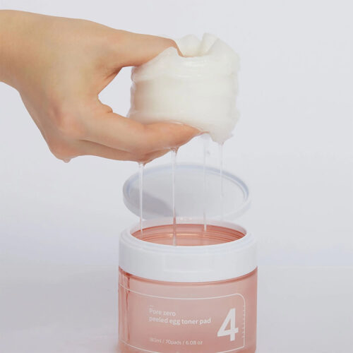 پد تونر لایه بردار و کنترل منافذ شماره 4 نامبوزین Numbuzin No.4 Pore Zero Peeled Egg Toner Pads