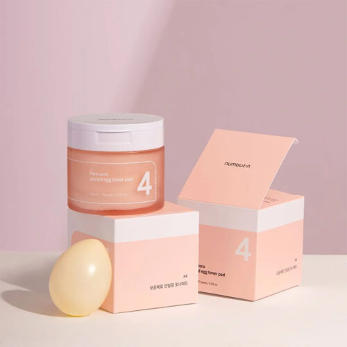 پد تونر لایه بردار و کنترل منافذ شماره 4 نامبوزین Numbuzin No.4 Pore Zero Peeled Egg Toner Pads