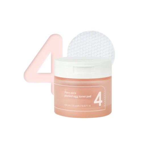 پد تونر لایه بردار و کنترل منافذ شماره 4 نامبوزین Numbuzin No.4 Pore Zero Peeled Egg Toner Pads
