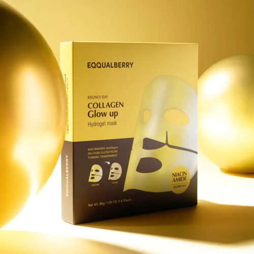 پک ماسک هیدروژلی روشن کننده کلاژن اکوال بری Eqqualberry Collagen Glow Up Hydrogel Mask
