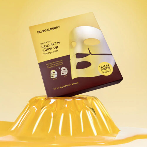 پک ماسک هیدروژلی روشن کننده کلاژن اکوال بری Eqqualberry Collagen Glow Up Hydrogel Mask