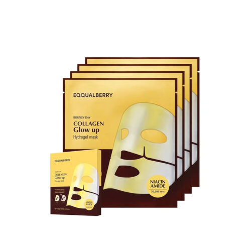 پک ماسک هیدروژلی روشن کننده کلاژن اکوال بری Eqqualberry Collagen Glow Up Hydrogel Mask