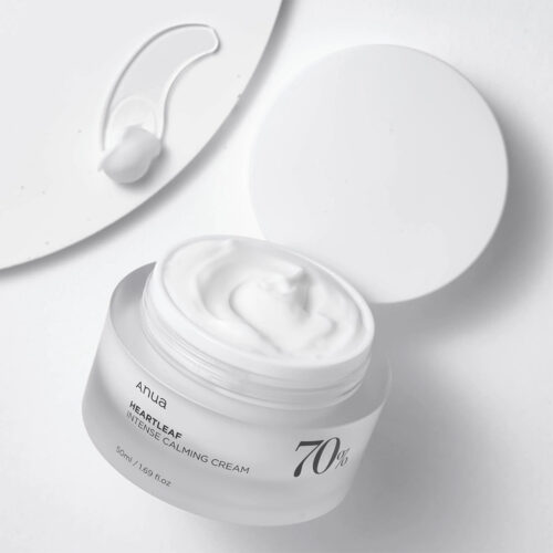 کرم مرطوب کننده و تسکین دهنده آنوا anua heartleaf 70 intense calming cream 50ml