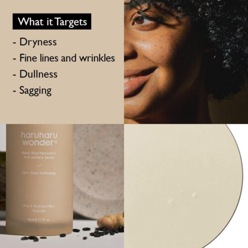 سرم آبرسان و ضد چروک برنج سیاه هاروهارو Haruharu Wonder Black Rice Hyaluronic Anti-Wrinkle Serum