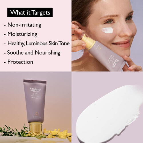 ضد آفتاب روزانه تسکین دهنده برنج سیاه هاروهارو haruharu wonder black rice relief daily sunscreen