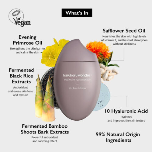 کرم آبرسان عمیق برنج سیاه هاروهارو Haruharu Wonder Black Rice 10 Hyaluronic Cream