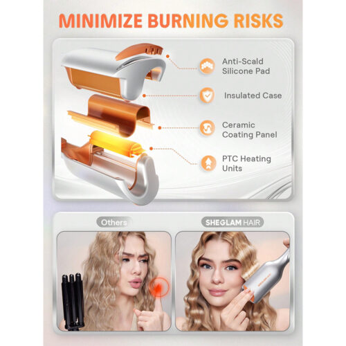 دستگاه ویو مو ساحلی شیگلم Sheglam Beach Babe Hair Waver - UK Plug