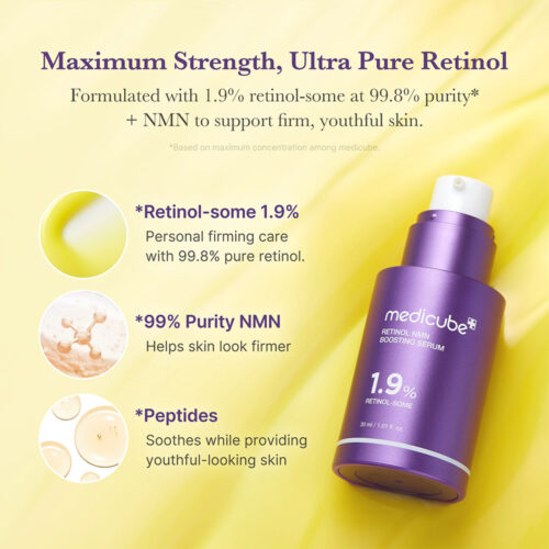 سرم ضد چروک و جوانساز NMN و رتینول مدی کیوب Medicube Retinol NMN Boosting Serum