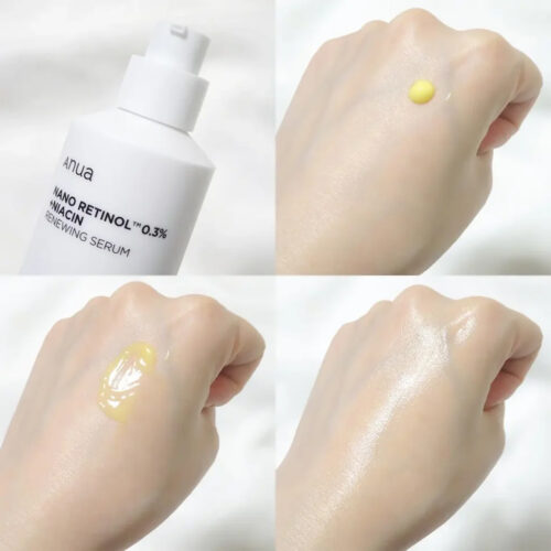 سرم ضد چروک و روشن کننده نانو رتینول 0.3% نیاسین آنوا Anua Nano Retinol %0.3 + Niacin Renewing Serum