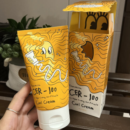 کرم کلاژن تغذیه کننده و درخشان کننده موهای فر الیزاوکا Elizavecca Cer-100 Collagen Coating Hair A+ Muscle Curl Cream