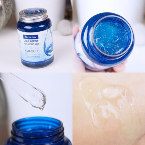 آمپول آبرسان هیالورونیک اسید و کلاژن آل این وان فارم استی Farm Stay Collagen & Hyaluronic Acid All In One Ampoule