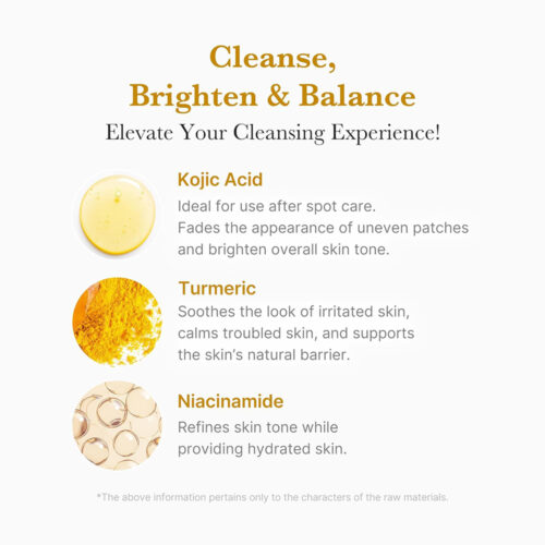 فوم شوینده روشن کننده و تسکین دهنده کوجیک اسید و زردچوبه مدی کیوب Medicube Kojic Acid Turmeric Toning Cleanser