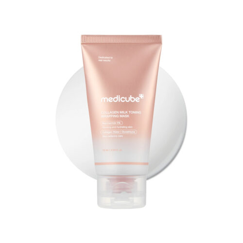 ماسک روزانه حجم دهنده و درخشان کننده نیاسینامید و کلاژن مدی کیوب Medicube Collagen Milky Glow Daytime Wrapping Mask