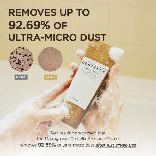 پک دوتایی فوم آمپولی و شوینده روغنی سنتلا ماداگاسکار اسکین 1004 Skin1004 Madagascar Centella Double Cleansing Duo