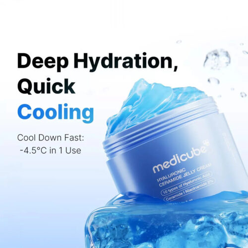 ژل کرم آبرسان هیالورونیک اسید و سراماید مدی کیوب Medicube Hyaluronic Ceramide Jelly Cream