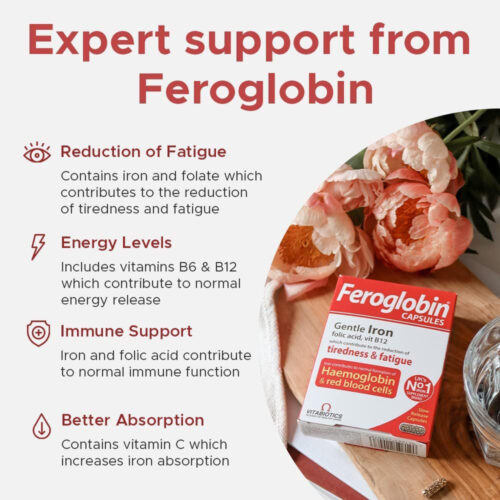کپسول فروگلوبین B۱۲ ویتابیوتیکس Feroglobin Capsules Vitabiotics